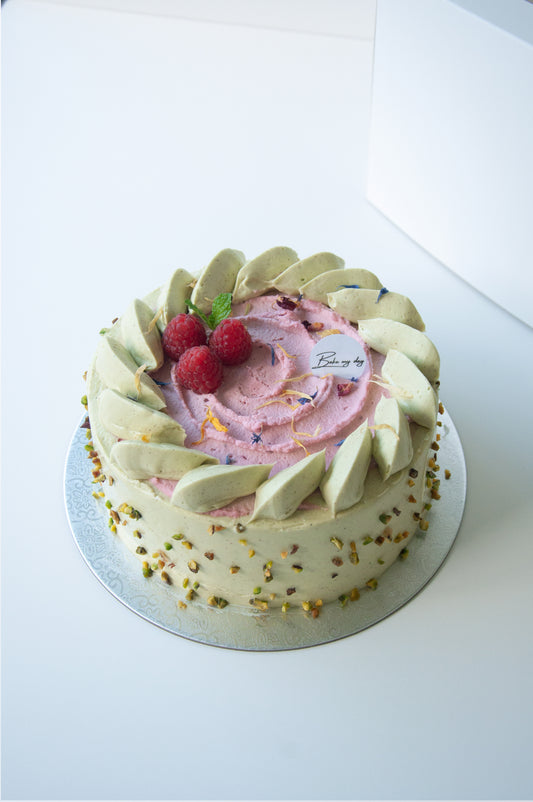 Pistachio Raspberry Cake